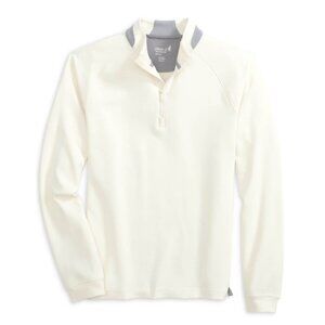 Johnnie-O White Griggs Quarter-Zip JMKO100120 Golf Pullover Sweater